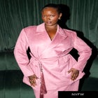 Faux Suede Tassel Belted Blazer image number null