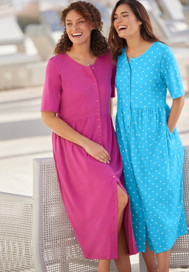 Button-Front Essential Dress image number 4