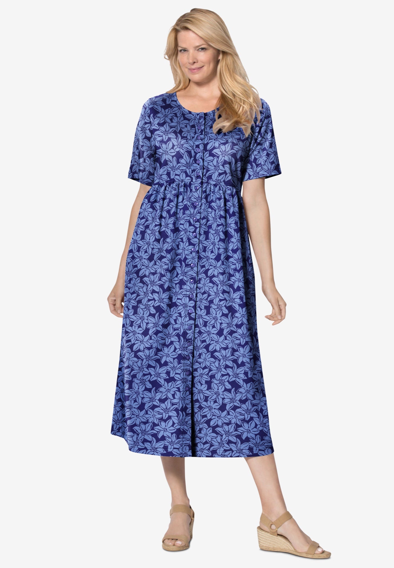 Button-Front Essential Dress image number 0