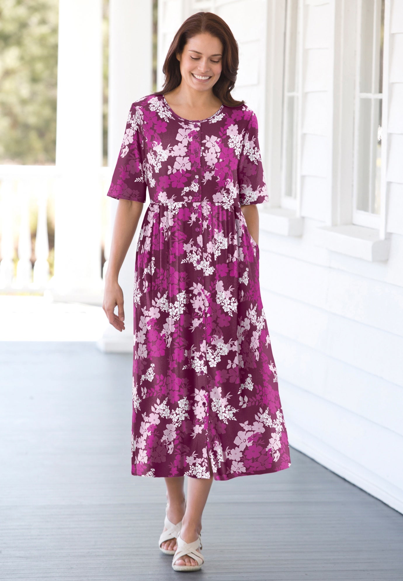 Button-Front Essential Dress image number 0