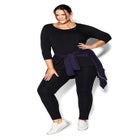 Pull On Ponte Pant image number null