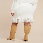 Looped Fringe Sweater Mini Skirt image number null