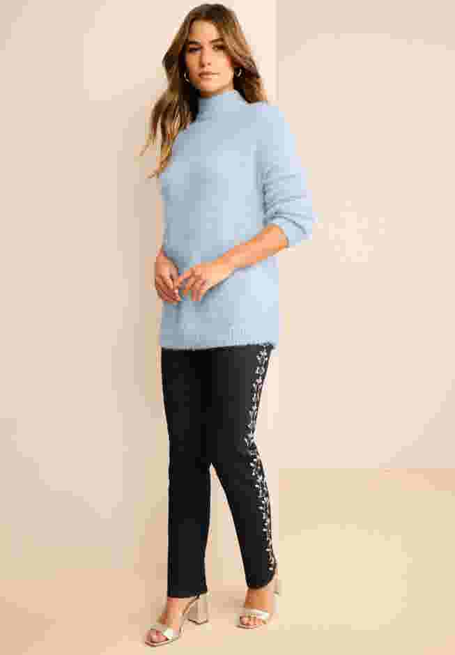 Eyelash Mockneck Sweater image number 1