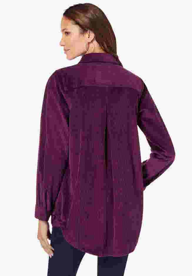 Corduroy Button-Front Shirt image number 1