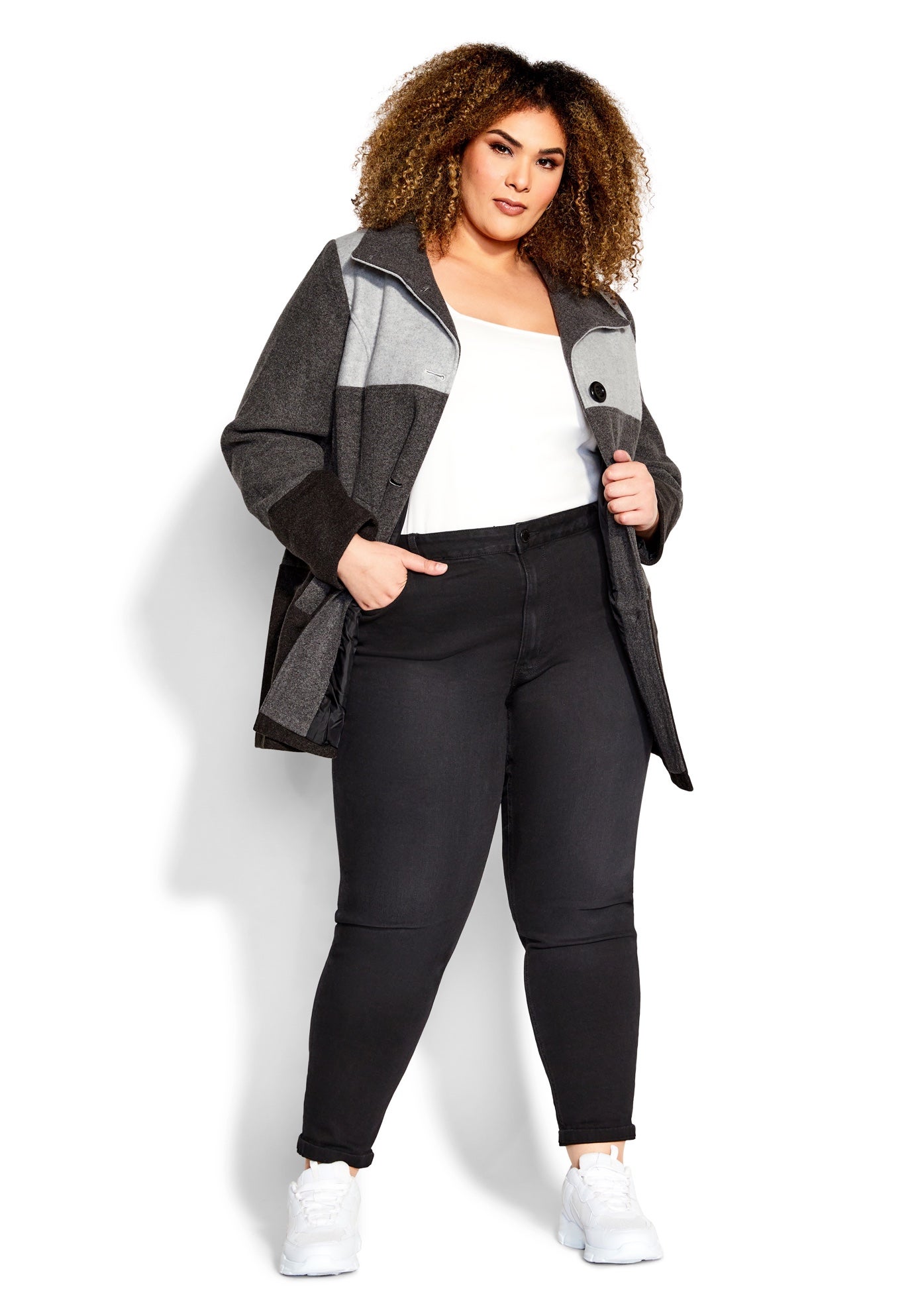 Color Block Stripe Jacket image number 1