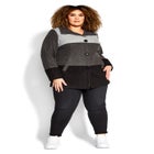 Color Block Stripe Jacket image number null