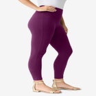 Plus Size Ankle Length Essential Stretch Legging image number null