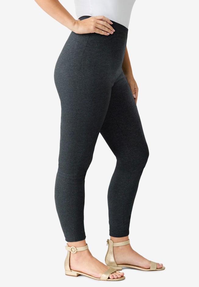 Plus Size Ankle Length Essential Stretch Legging image number 2