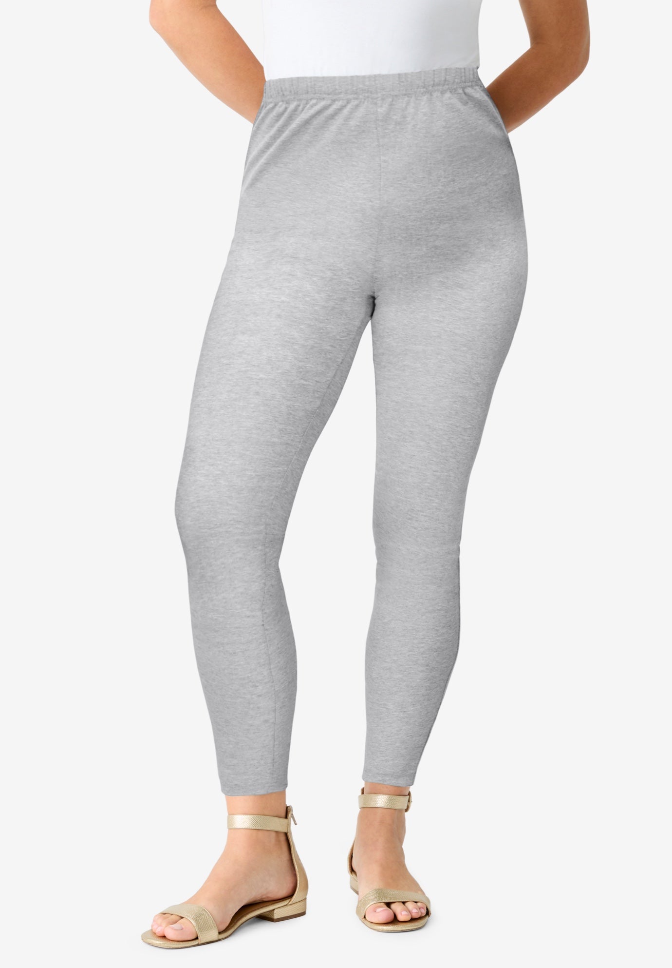 Plus Size Ankle Length Essential Stretch Legging image number 0