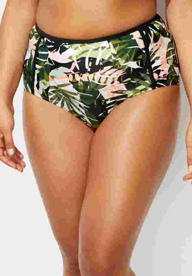 High Waist Piped Swim Brief image number 0