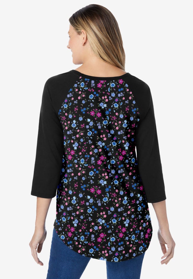 Three-Quarter Sleeve Baseball Tee image number 1