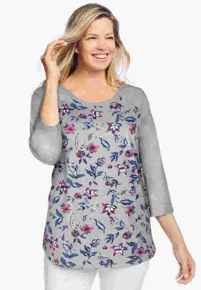 Three-Quarter Sleeve Baseball Tee image number 0