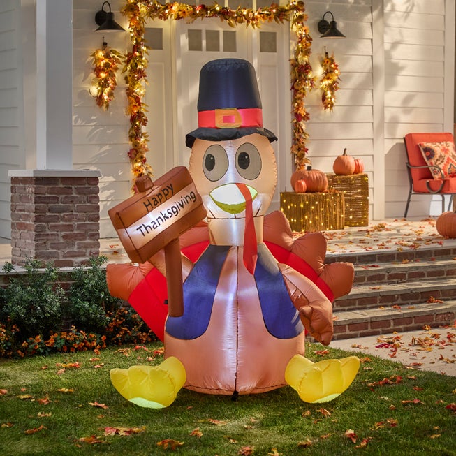 6'H Inflatable Thanksgiving Turkey image number null