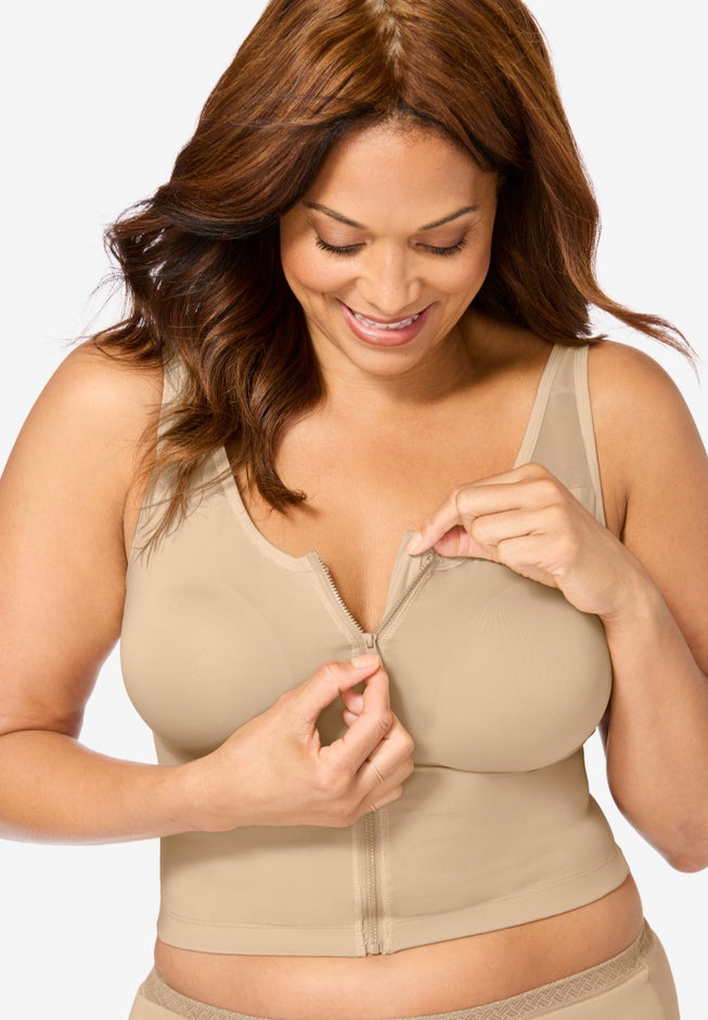 Comfort Choice® Longline Zip-Front Posture Bra image number 3