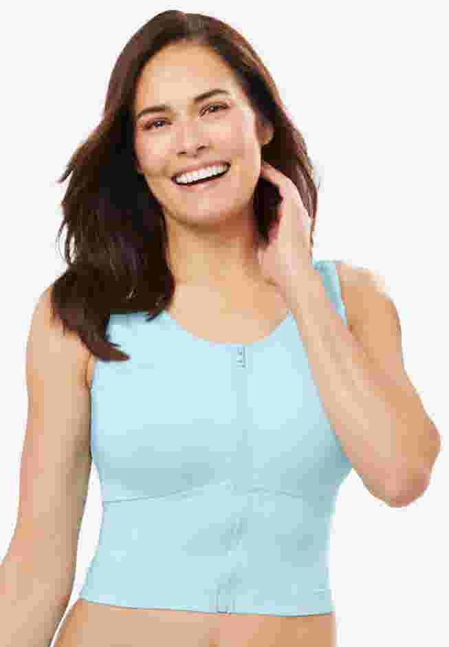 Comfort Choice® Longline Zip-Front Posture Bra image number 0