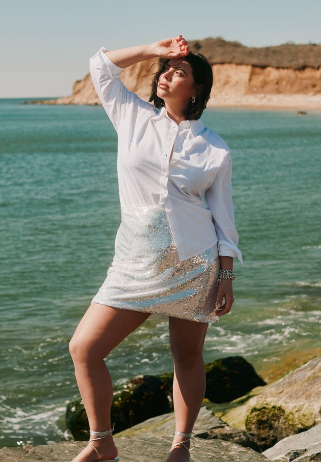 Sequin Mini Skirt image number null