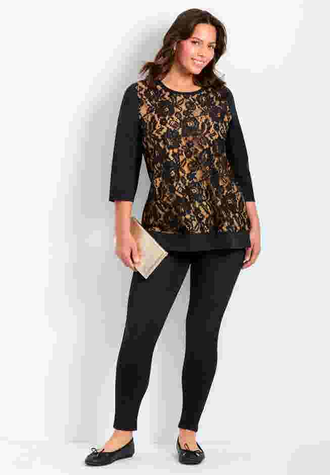 Lace Crewneck Tee image number 3