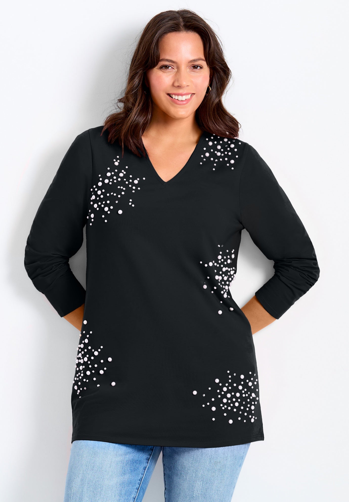 Embellished V-Neck Tunic image number 0