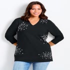 Embellished V-Neck Tunic image number null