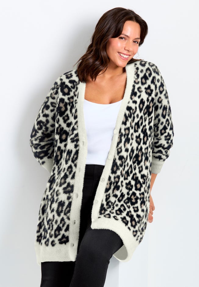 Button Front Cozy Cardigan image number 2