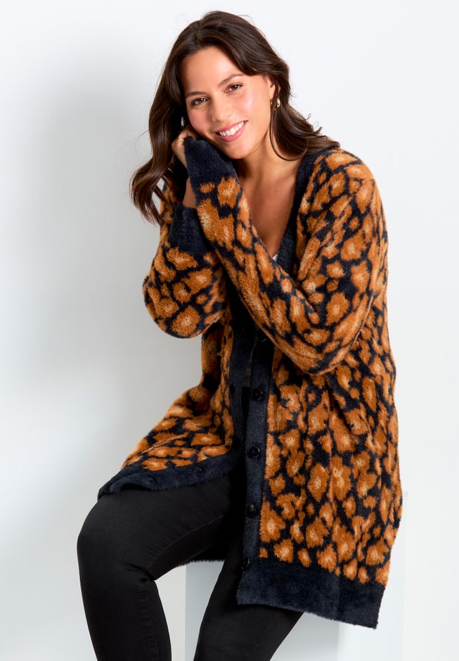 Button Front Cozy Cardigan image number 4