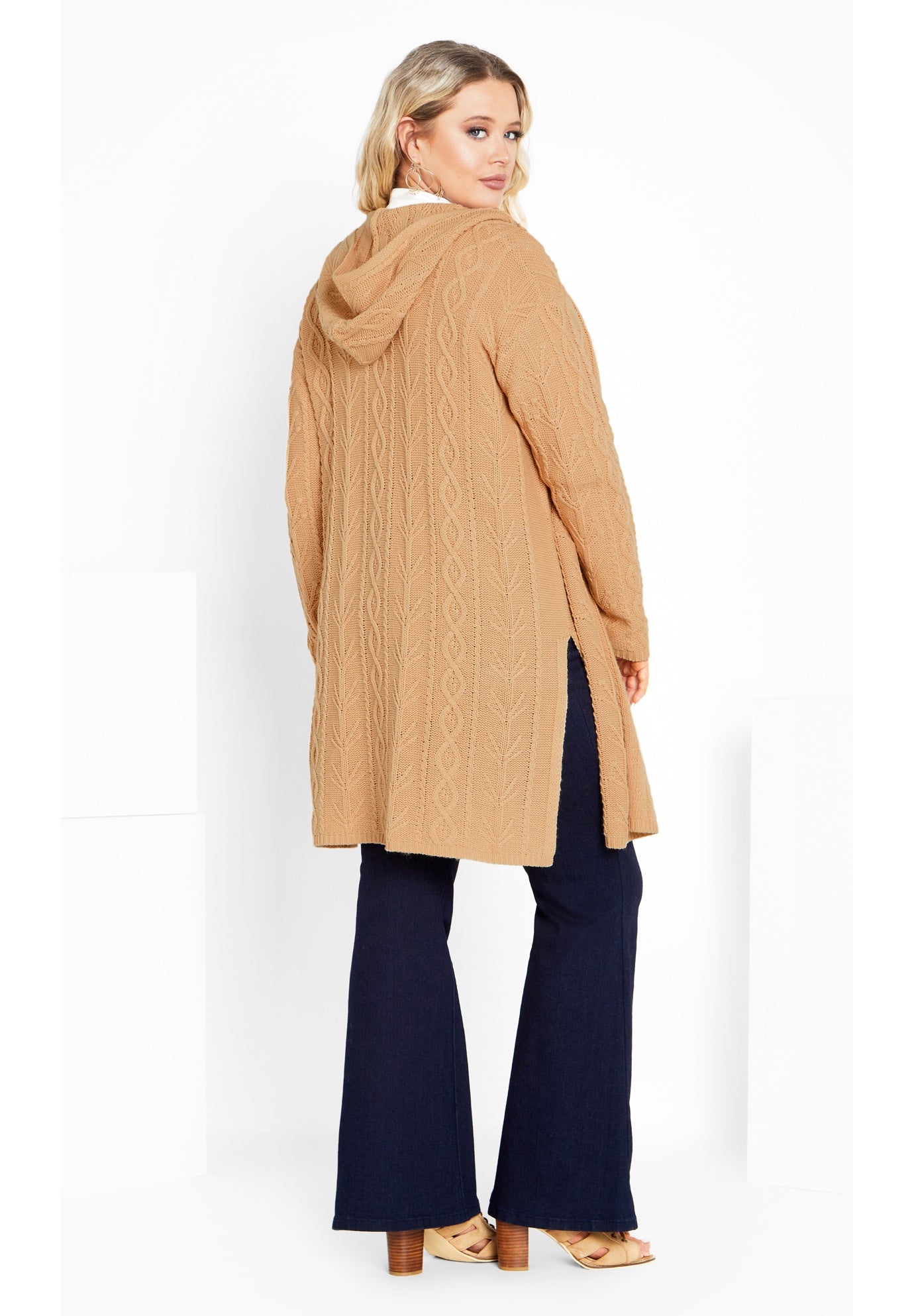 Camilla Cable Knit Hooded Cardigan image number 1
