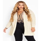 Camilla Cable Knit Hooded Cardigan image number null