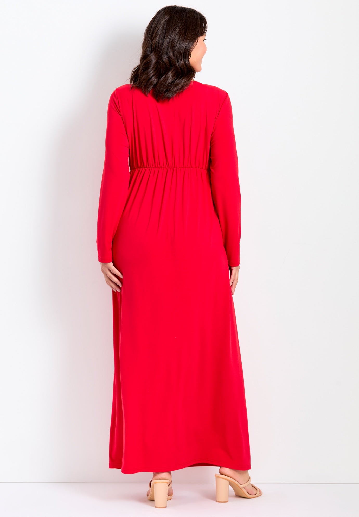 Faux Wrap Flare Maxi Dress image number 1