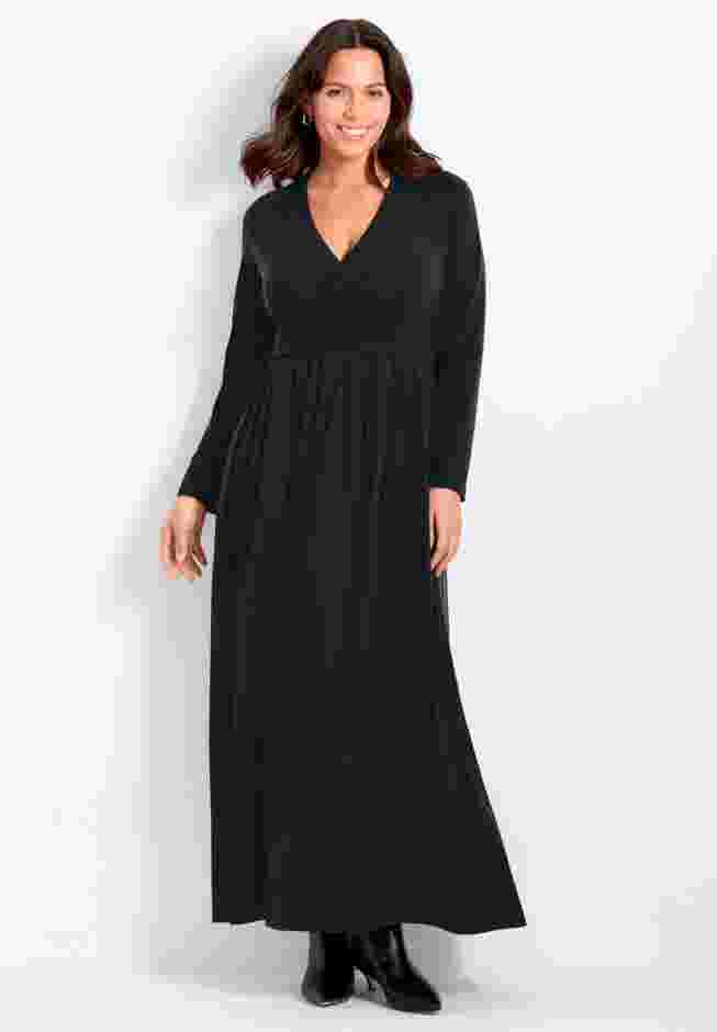 Faux Wrap Flare Maxi Dress image number 0
