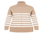 Livvy Roll Neck Stripe Sweater image number null