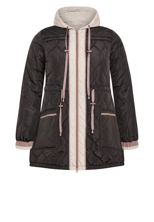 Clio Quilt Padded Hooded Neck Coat image number null