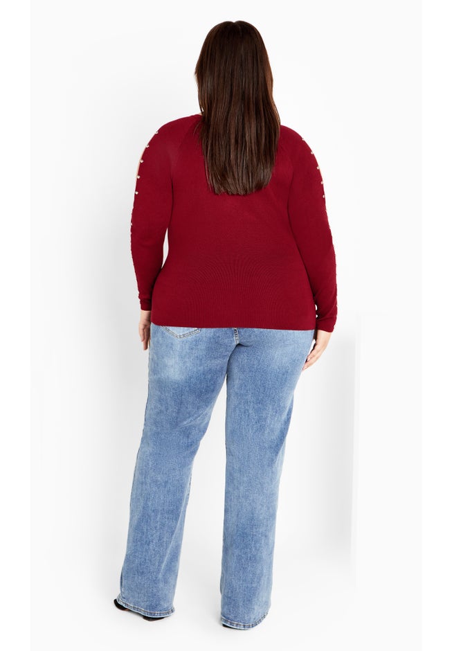 Cold Shoulder Full Length Sleeves Sweater image number 3