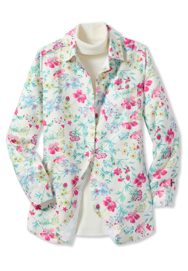 Soft Faux Suede Shirt image number 1