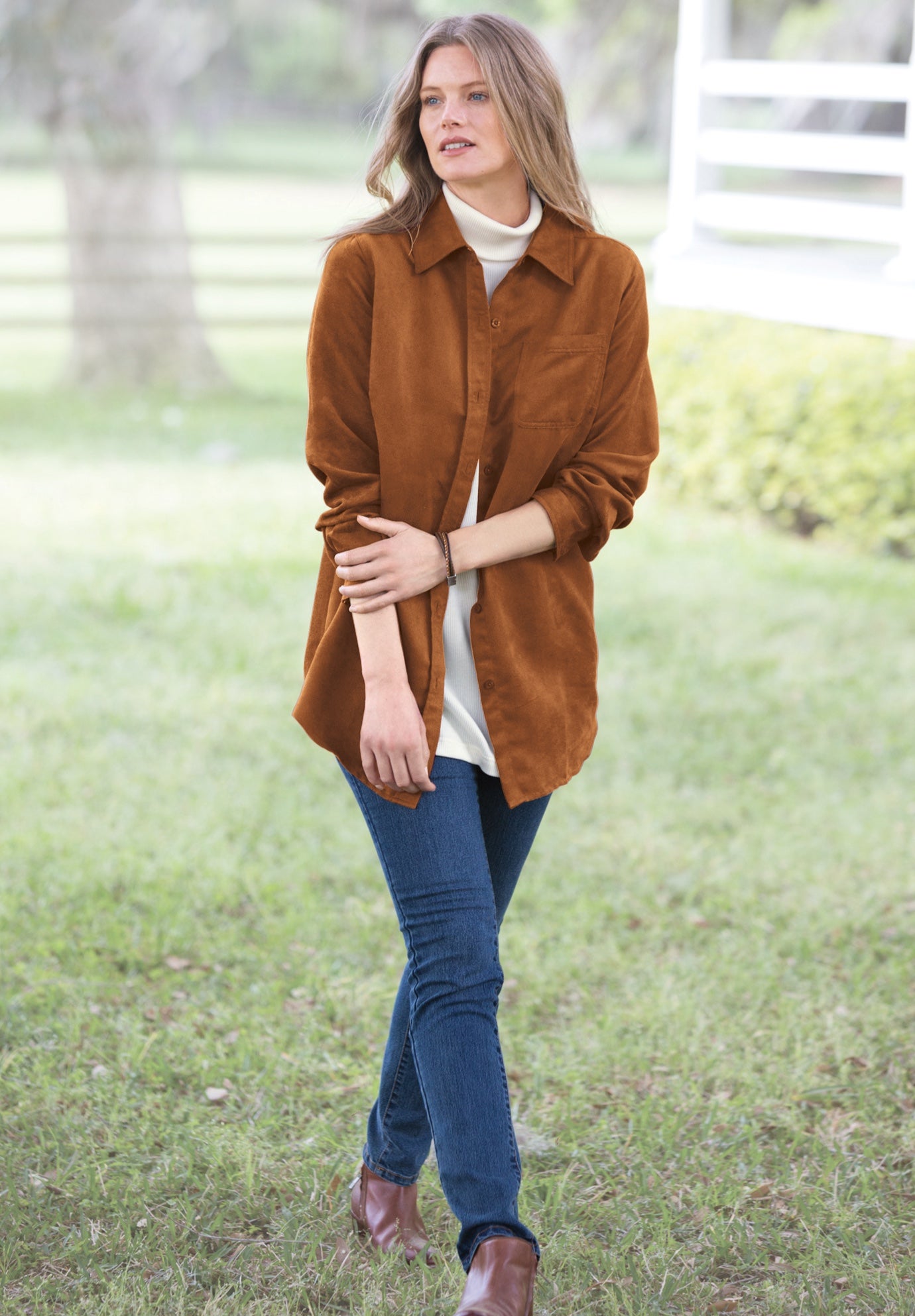 Soft Faux Suede Shirt image number 5