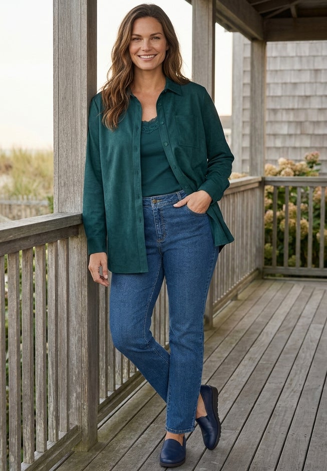 Soft Faux Suede Shirt image number 2