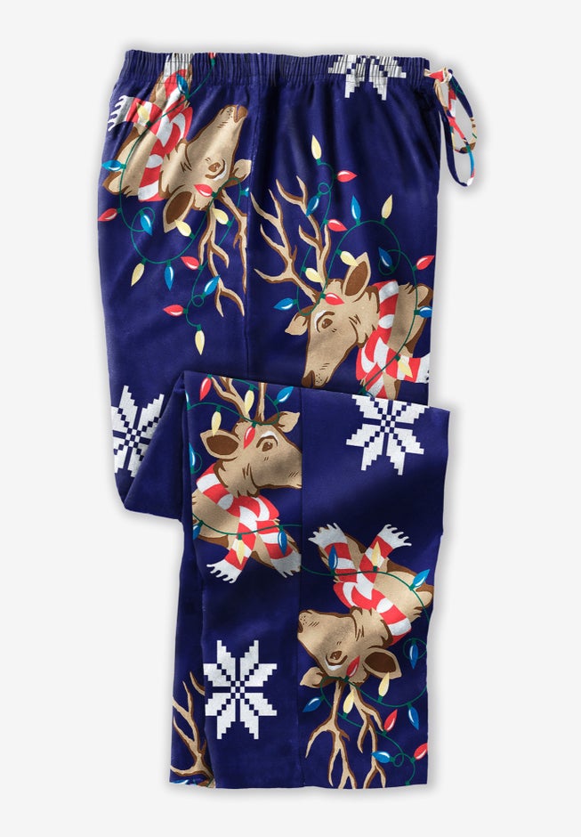 Novelty Print Flannel Pajama pants image number null