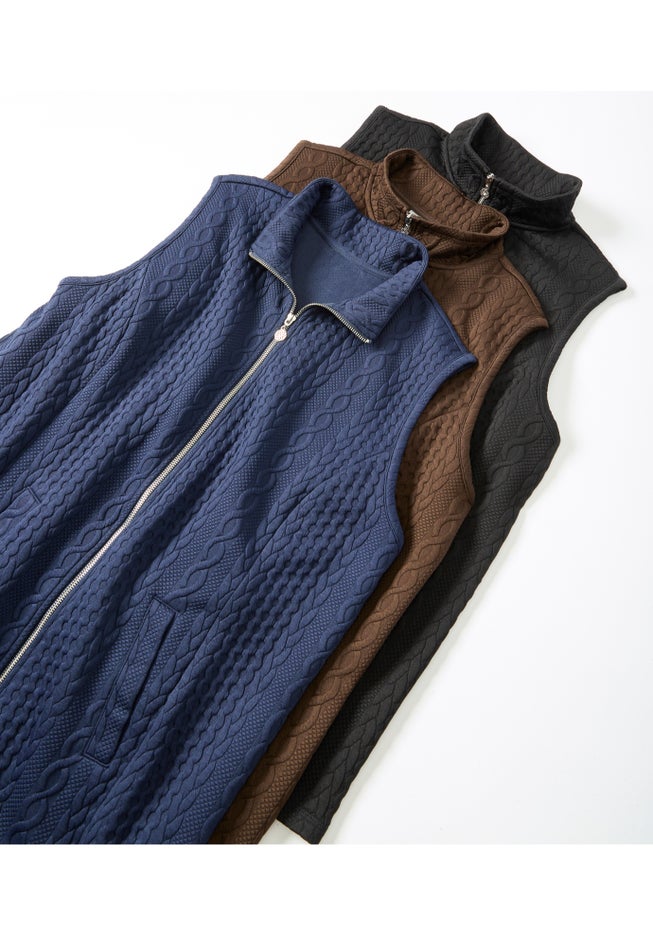 Zip-Front Cable Vest image number 1