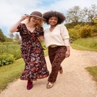 V-Neck Flounce Midi Dress image number null