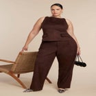 Faux Suede Flap Top image number null