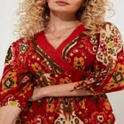 Surplice Flounce Maxi Dress image number null