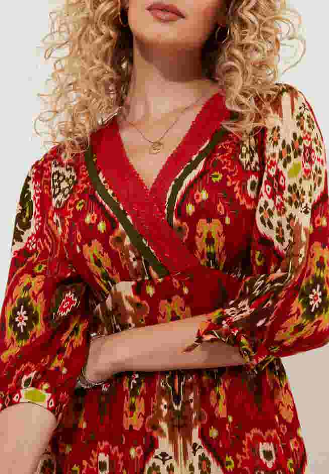Surplice Flounce Maxi Dress image number 1