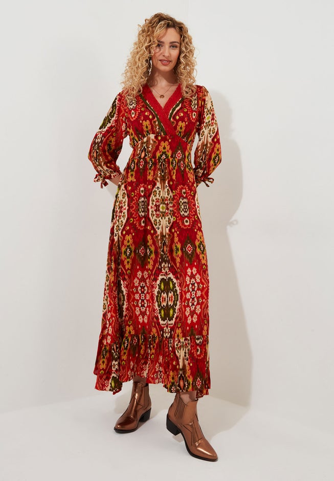 Surplice Flounce Maxi Dress image number 0