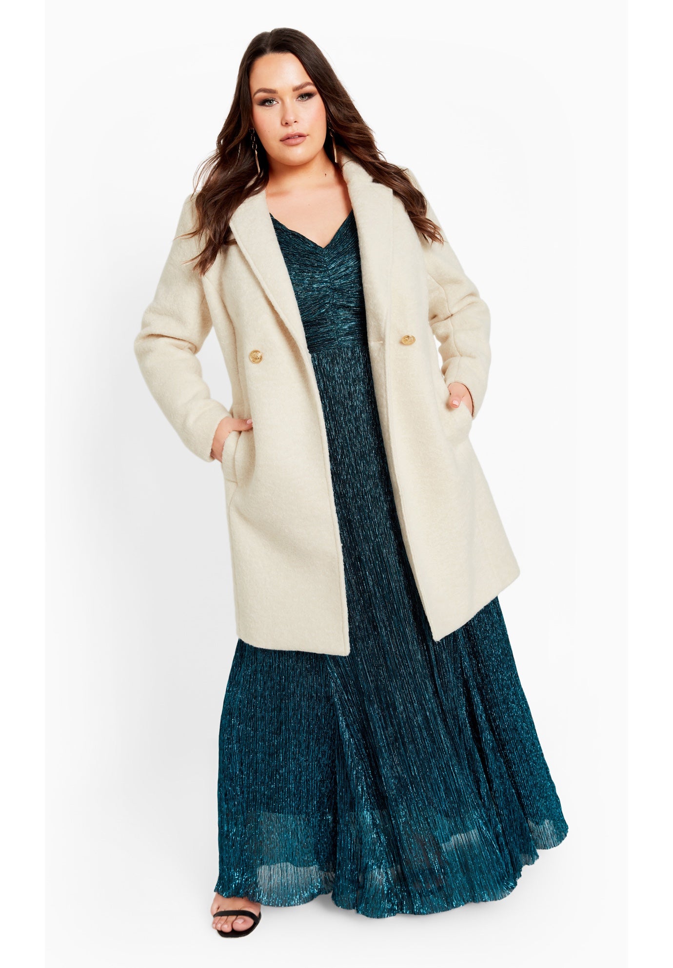 Estelle Double Button Collared Coat image number 4