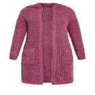 Chelsea Soft Knit Hood Coatigan image number null