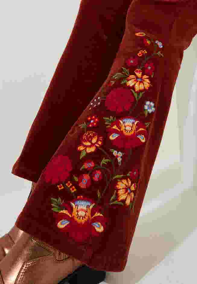 Embroidered Corduroy Flare Trouser image number 3