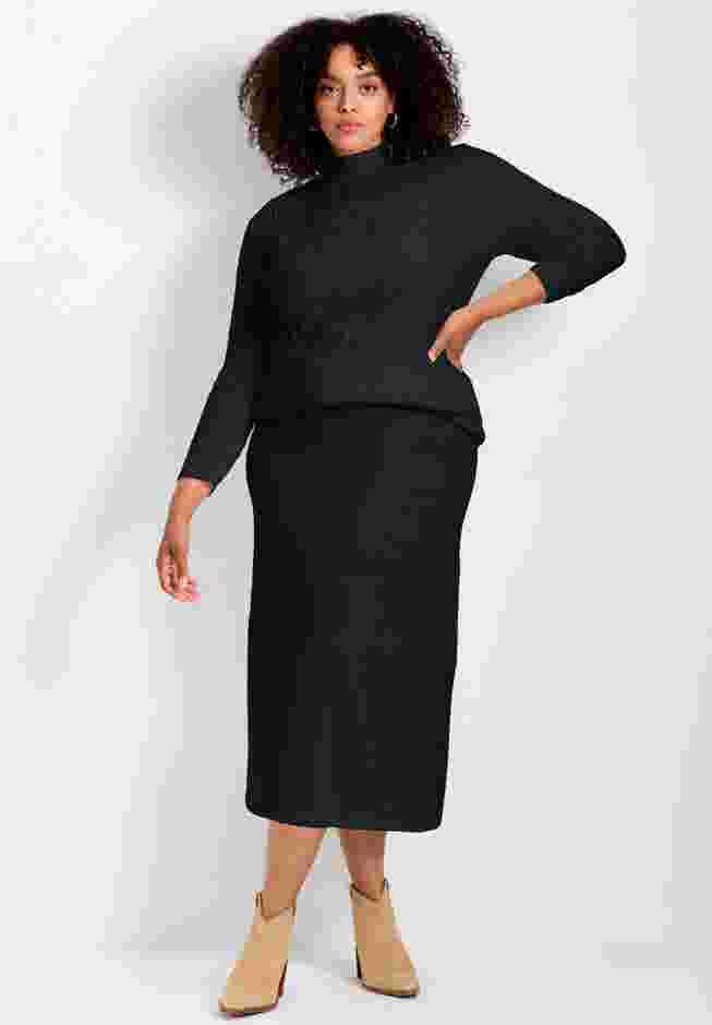 A-Line Midi Sweater Skirt image number 0