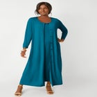 2-Piece Stretch Knit Duster Set image number null