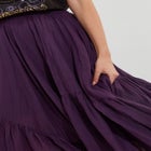 Handkerchief Hem Crinkle Midi Skirt image number null