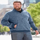 Quarter Zip Fleece Sweater image number null