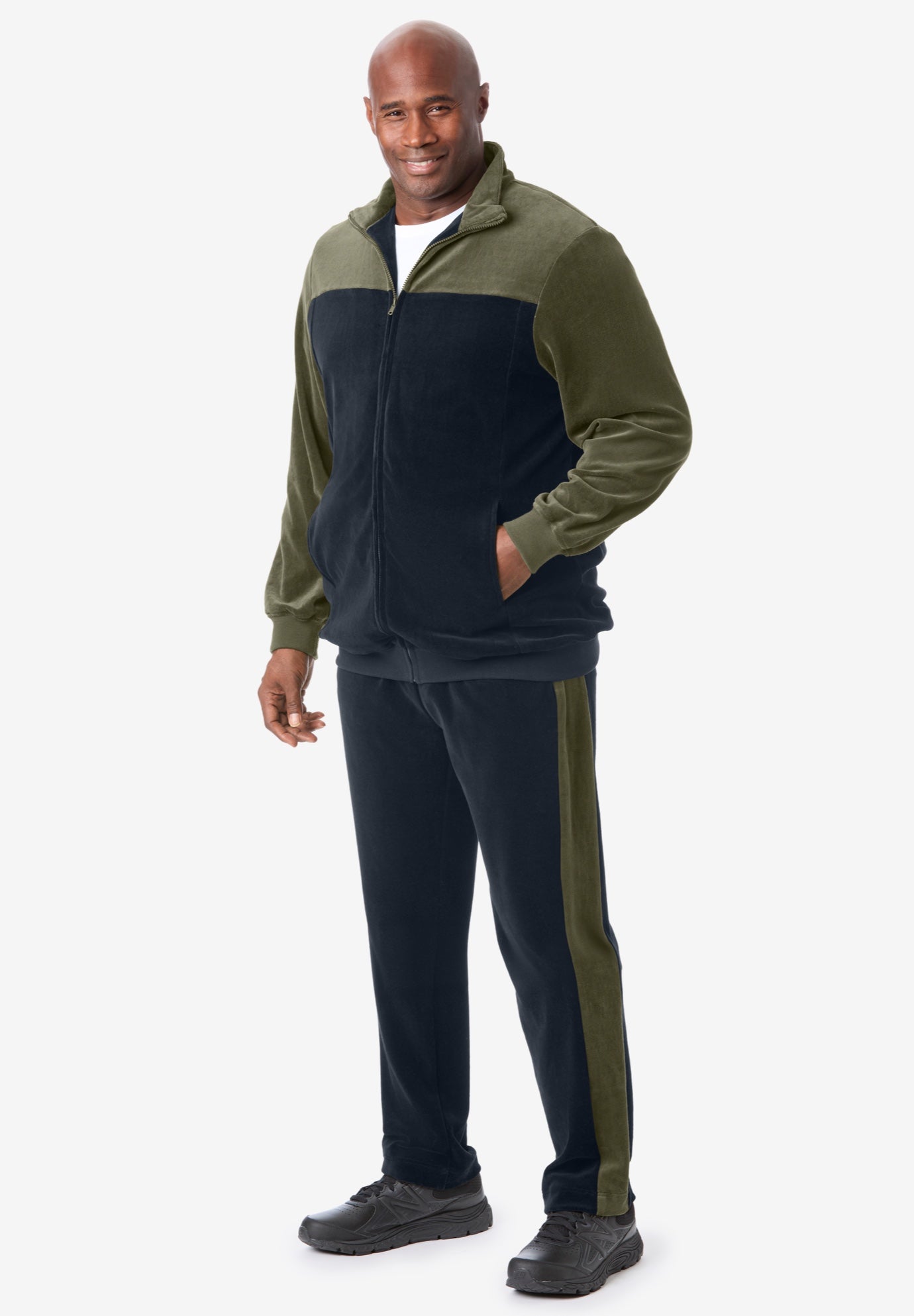 Colorblock Velour Tracksuit image number 0